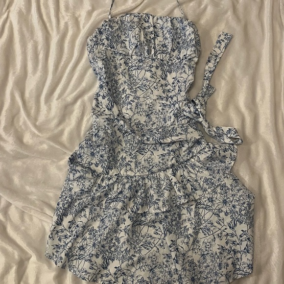 Blue Floral Dress - Picture 3 of 4